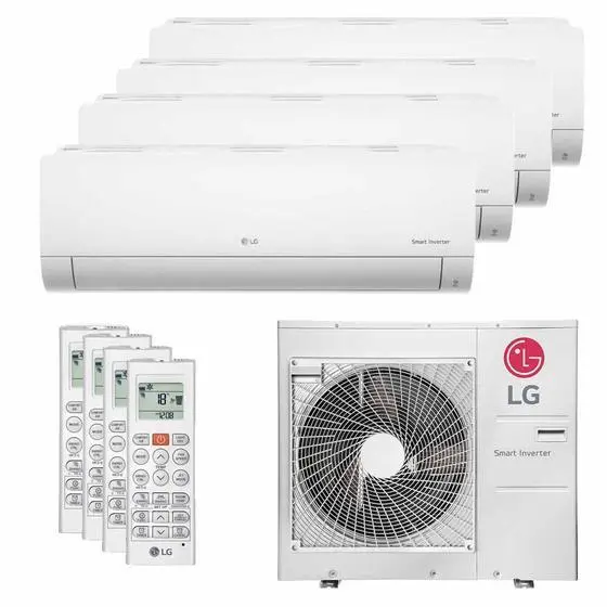 Ar Condicionado Multisplit Quad 51000 Btu(2×12000+9000+18000) Quente/frio – Inverter – LG – 220v – Amnw18gska0 Amnw12gsja0 Amnw09gsja0 / A