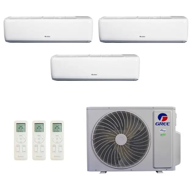 Ar Condicionado Multisplit Bi 30000 BTU (2x12000+18000) Quente/Frio Inverter Gree - 220V