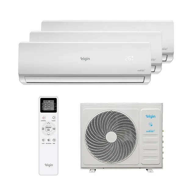 Ar Condicionado Multisplit Inverter 36.000 BTU (2×9.000 + 18.000) Quente/Frio – 220V Ar Condicionado Multisplit Inverter 36.000 BTU (2x9.000 + 18.000) Quente/Frio - 220V