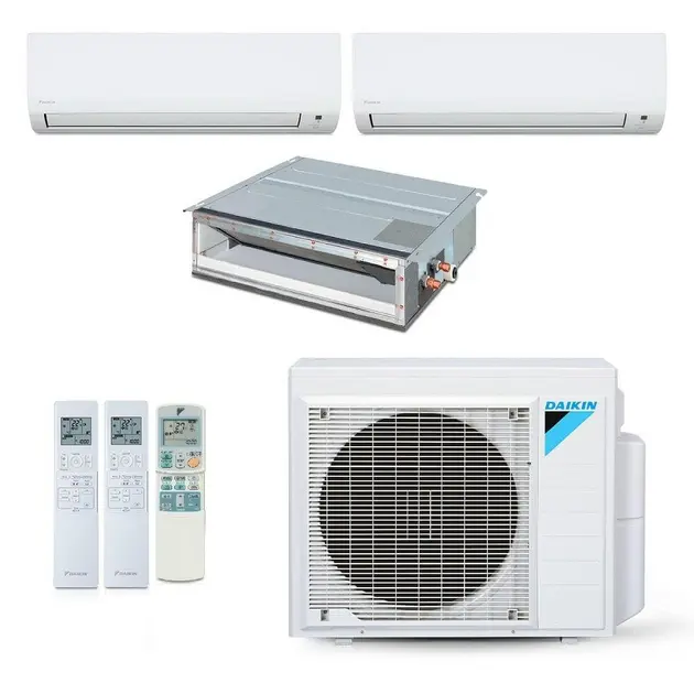 Ar Condicionado Multisplit Inverter Daikin 42000 BTUs Quente e Frio (2x9000 + 24000) 220V