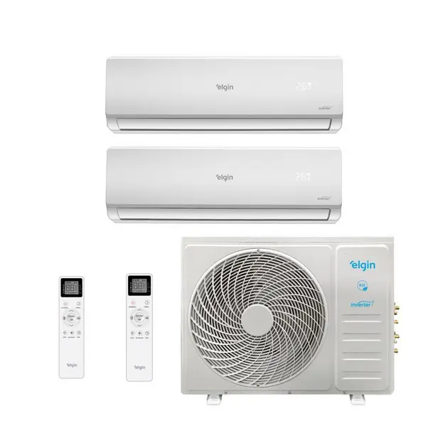 Ar Condicionado Multisplit Inverter Elgin 21000 BTU (9000 + 12000) Quente/Frio 220V