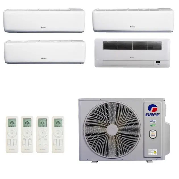 Ar Condicionado Multisplit Tri 36000 Btu(3×12000) Quente/frio – Inverter – Gree – 220v – Gkh(12)da-d6dna1a / 3gwhd(24)nd6bo
