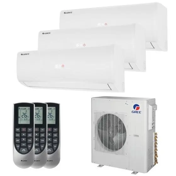 Ar Condicionado Multisplit Tri 42000 Btu(2×12000+18000) Quente/frio – Inverter – Gree – 220v – Gkh(18)da-d6dna1a Gwh(12)atc-d6dna1a /
