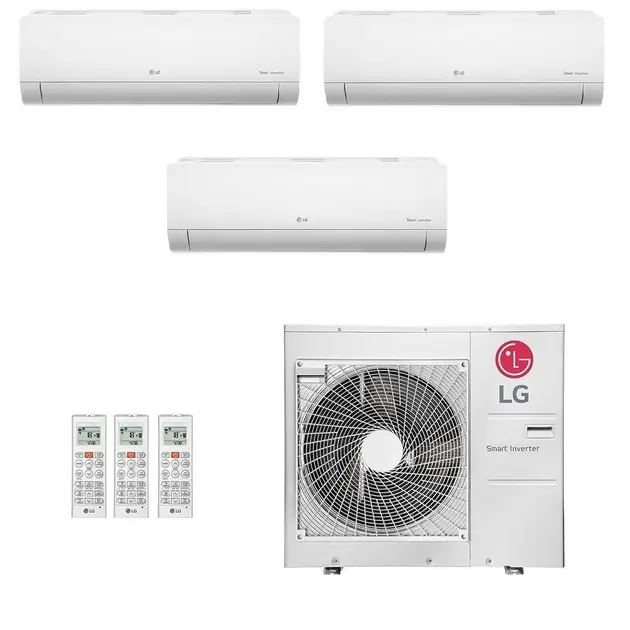 Ar Condicionado Multisplit Inverter LG 51000 BTUs (3x9000 + 24000) Quente/Frio 220V