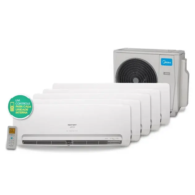 Ar Condicionado Multisplit Penta 54000 Btu(4×9000+18000) Quente/frio – Inverter – Springer Midea – 220v – 42agmsb18m5 42agmsb09m5 / 38mbmpa42m5