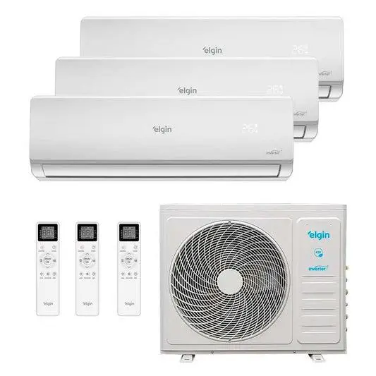 Ar Condicionado Multisplit Quad 43000 Btu(3×12000+7000) Quente/frio – Inverter – Fujitsu – 220v – Asbg07lmca Asbg12lmca / Aobg30lat4