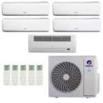 Ar Condicionado Multisplit Quad 45000 BTU (3x12000 + 9000) Quente/Frio - Inverter - Gree - 220V