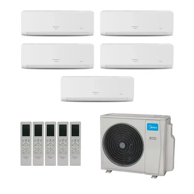 Ar Condicionado Multisplit Quad 45000 BTUs (3x9000 + 18000) Quente/frio Inverter Midea 220v