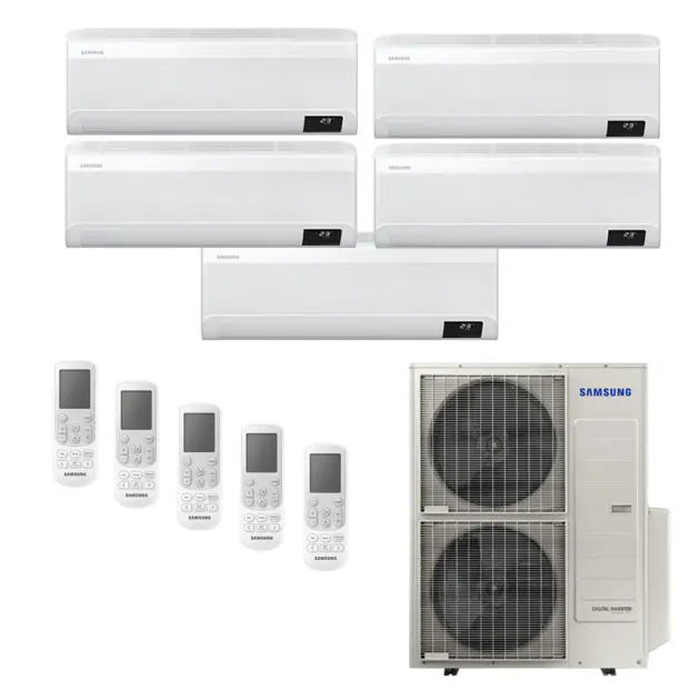 Ar Condicionado Multisplit Quad 48000 Btu(4×12000) Quente/frio – Inverter – Samsung – 220v – Aj035anapkh / Aj100axj5kh