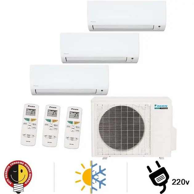 Ar Condicionado Multisplit Tri 30000 BTU Frio - Inverter - Daikin 220V