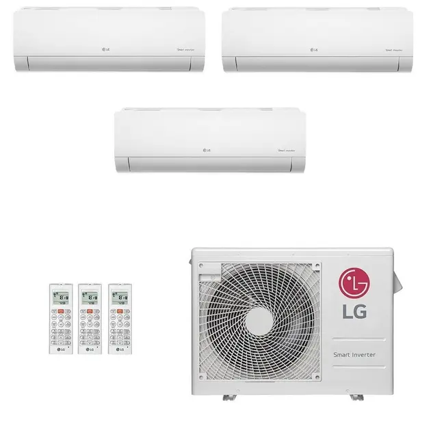 Ar Condicionado Multisplit Tri Inverter LG 34.000 BTU (7000+9000+18000) Quente e Frio 220V