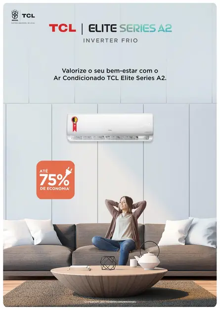 Ar Condicionado Split 12000 BTUs Frio Inverter Elite Series TCL 220V