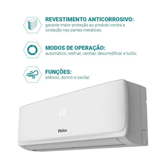 Ar Condicionado Split 24000 BTU Frio Philco PAC24FI 220V