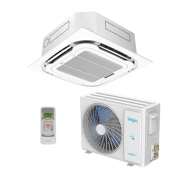 Ar Condicionado Split Cassete 12000 BTUs Quente e Frio Inverter Elgin 220V Ar Condicionado Split Cassete 12000 BTUs Quente e Frio Inverter Elgin 220V