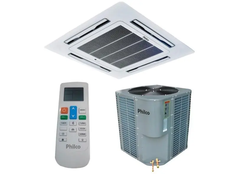 Ar Condicionado Split Cassete Philco 48000 BTUs Quente e Frio - Modelo PAC48000CQFM5 220V
