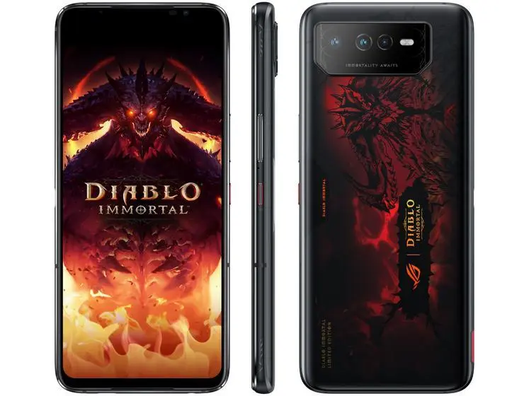 Asus Rog Phone 6 Diablo Immortal 512GB Preto – Dual Chip 5G Asus Rog Phone 6 Diablo Immortal 512GB Preto - Dual Chip 5G