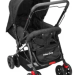 Carrinho de Bebê 2 em 1 Prime Baby Rover Preto com Alça Reversível até 15kg