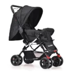 Carrinho de Bebê 2 em 1 Prime Baby Rover Preto com Alça Reversível até 15kg