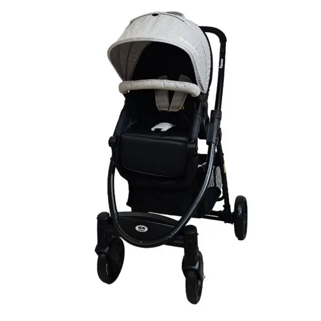 Carrinho de Bebê 3 em 1 Júpiter Preto e Cinza - Passear Baby