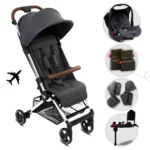 Carrinho de Bebê ABC Design Ping Two Diamond Asphalt Cinza - Idade Recomendada: 0 a 3 anos / Peso Suportado: até 22kg