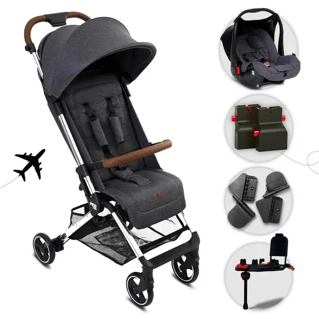 Carrinho de Bebê ABC Design Ping Two Diamond Asphalt Cinza – Idade Recomendada: 0 a 3 anos / Peso Suportado: até 22kg Carrinho de Bebê ABC Design Ping Two Diamond Asphalt Cinza - Idade Recomendada: 0 a 3 anos / Peso Suportado: até 22kg