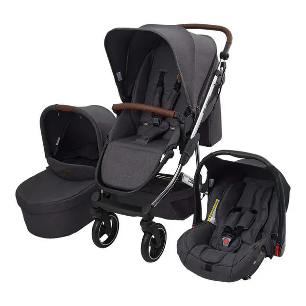Carrinho de Bebê ABC Design Ping Two Diamond Asphalt Cinza – Idade Recomendada: 0 a 3 anos / Peso Suportado: até 22kg Carrinho de Bebê ABC Design Ping Two Diamond Asphalt Cinza - Idade Recomendada: 0 a 3 anos / Peso Suportado: até 22kg