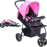 Carrinho de Bebê Baby Style Urban Rosa - Reclinável e com Bebê Conforto