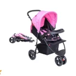Carrinho de Bebê Baby Style Urban Rosa - Reclinável e com Bebê Conforto