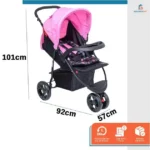 Carrinho de Bebê Baby Style Urban Rosa - Reclinável e com Bebê Conforto