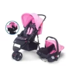 Carrinho de Bebê Baby Style Urban Rosa - Reclinável e com Bebê Conforto