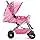 Carrinho de Bebê Berço e Passeio 2 em 1 Prime Baby Rover Rosa - Reversível até 15kg