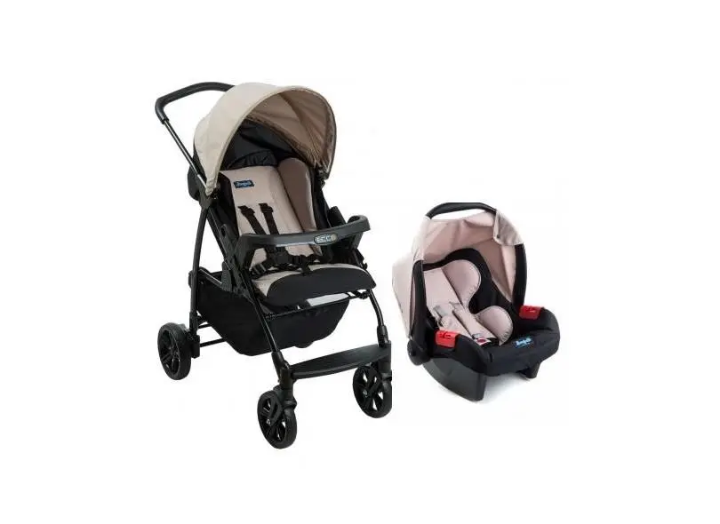Carrinho de Bebê Burigotto Ecco Conforto e Base Bege – Até 15kg Carrinho de Bebê Burigotto Ecco Conforto e Base Bege - Até 15kg
