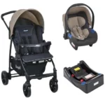 Carrinho de Bebê Burigotto Ecco Conforto e Base Bege - Até 15kg