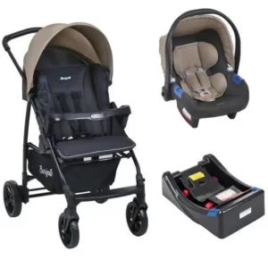 Carrinho de Bebê Burigotto Ecco Conforto e Base Bege - Até 15kg