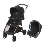 Carrinho de Bebê Burigotto Lui Travel System Preto Cobre com Bebê Conforto e Base ISOFIX
