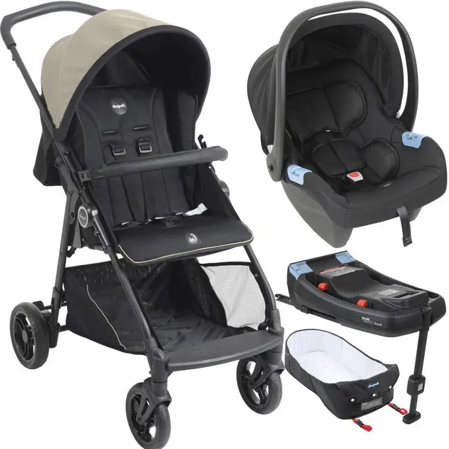 Carrinho de Bebê Burigotto Lui Travel System Preto Cobre com Bebê Conforto e Base ISOFIX Carrinho de Bebê Burigotto Lui Travel System Preto Cobre com Bebê Conforto e Base ISOFIX