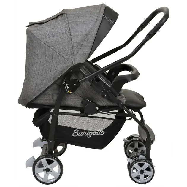 Carrinho de Bebê Burigotto Travel System Rio K + Bebê Conforto Touring Preto 4019