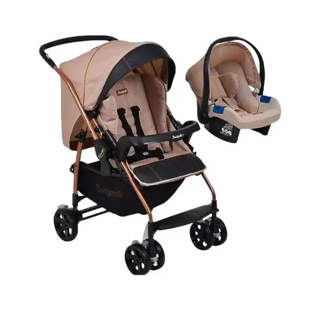 Carrinho de Bebê Burigotto Travel System Rio K + Bebê Conforto Touring Preto 4019