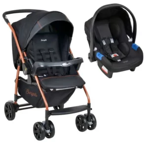 Carrinho de Bebê Burigotto Travel System Rio K + Bebê Conforto Touring Preto 4019