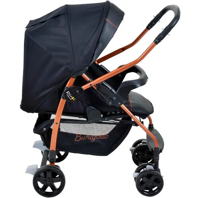Carrinho de Bebê Burigotto Travel System Rio K + Bebê Conforto Touring Preto 4019