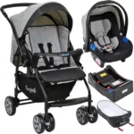 Carrinho de Bebê Burigotto Travel System Rio K + Bebê Conforto Touring Preto 4019