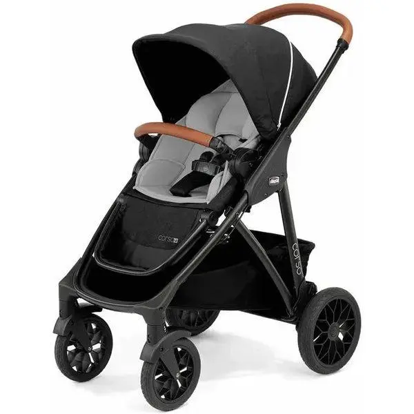 Carrinho de Bebê Chicco Corso Preto - Segurança e Conforto para Seu Bebê