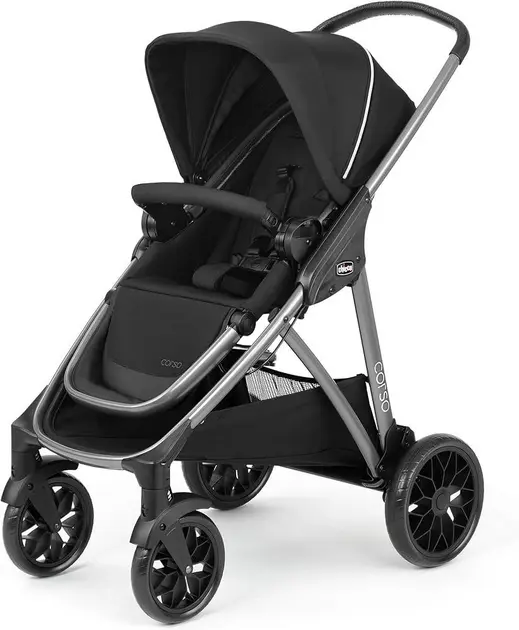 Carrinho de Bebê Chicco Corso Preto - Segurança e Conforto para Seu Bebê
