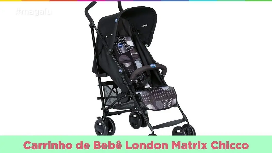 Carrinho de Bebê Chicco London Up Matrix Preto Carrinho de Bebê Chicco London Up Matrix Preto