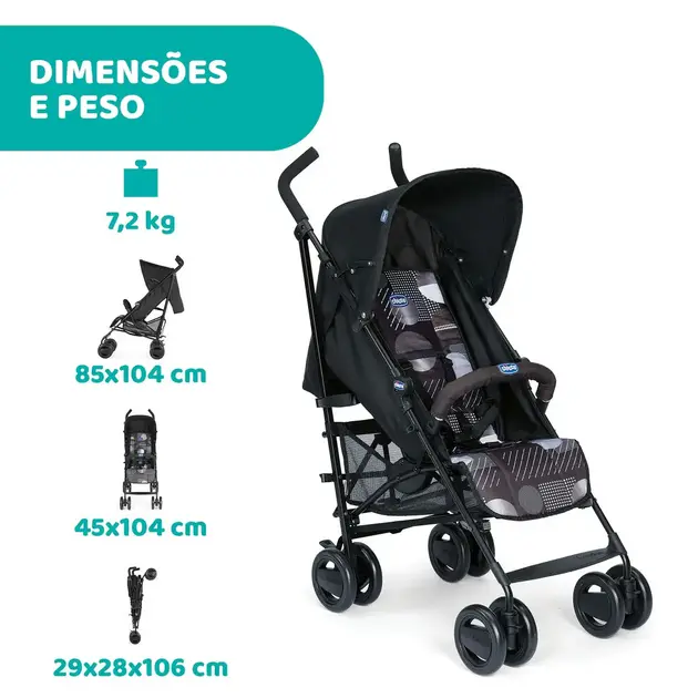 Carrinho de Bebê Chicco London Up Matrix Preto Carrinho de Bebê Chicco London Up Matrix Preto