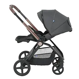 Carrinho de Bebê Chicco Mysa Preto 0 a 15kg com Capota Extensível e Encosto Reclinável Carrinho de Bebê Chicco Mysa Preto 0 a 15kg com Capota Extensível e Encosto Reclinável