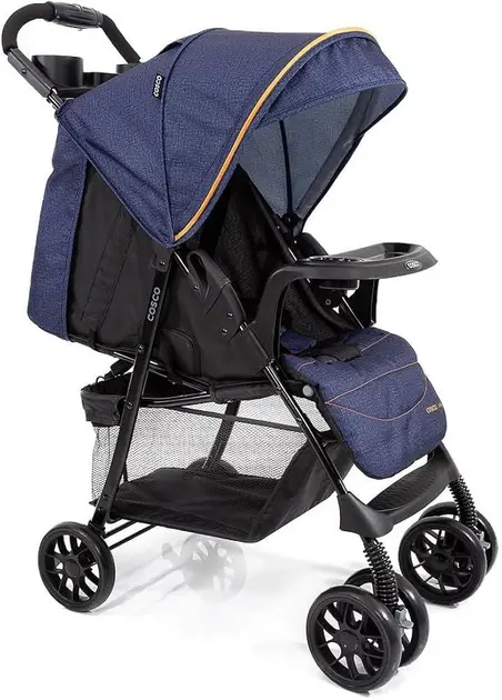 Carrinho de Bebê Cosco Skinny Preto - Para Bebês de 0 a 15 Kg
