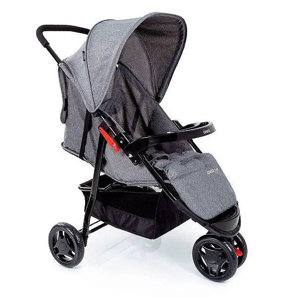 Carrinho de Bebê Cosco Travel System Toffy com Bebê Conforto – Cinza Mescla Carrinho de Bebê Cosco Travel System Toffy com Bebê Conforto - Cinza Mescla