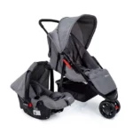 Carrinho de Bebê Cosco Travel System Toffy com Bebê Conforto - Cinza Mescla