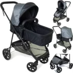 Carrinho de Bebê Galzerano Bebê Conforto Napoli Cinza - Assento Reversível, Moisés